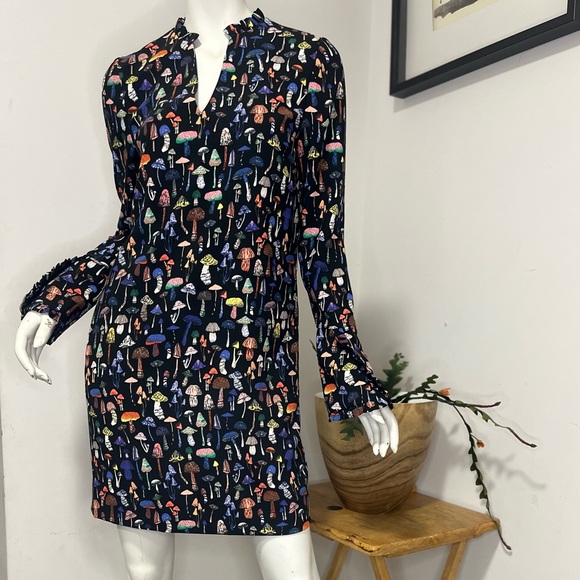 ESSENTIEL ANTWERP MUSHROOMS PRINT DRESS - Picture 3 of 3